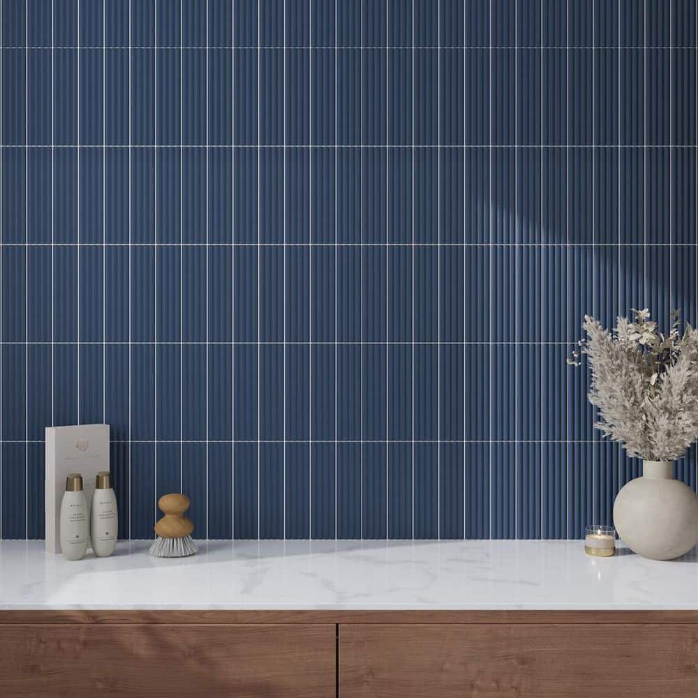 Arte Blue 1.97 in. x 7.87 in. Matte Ceramic Subway Deco Wall and Floor Tile (4.1 sq. ft./case) (38-pack) price history on PriceWatchPro