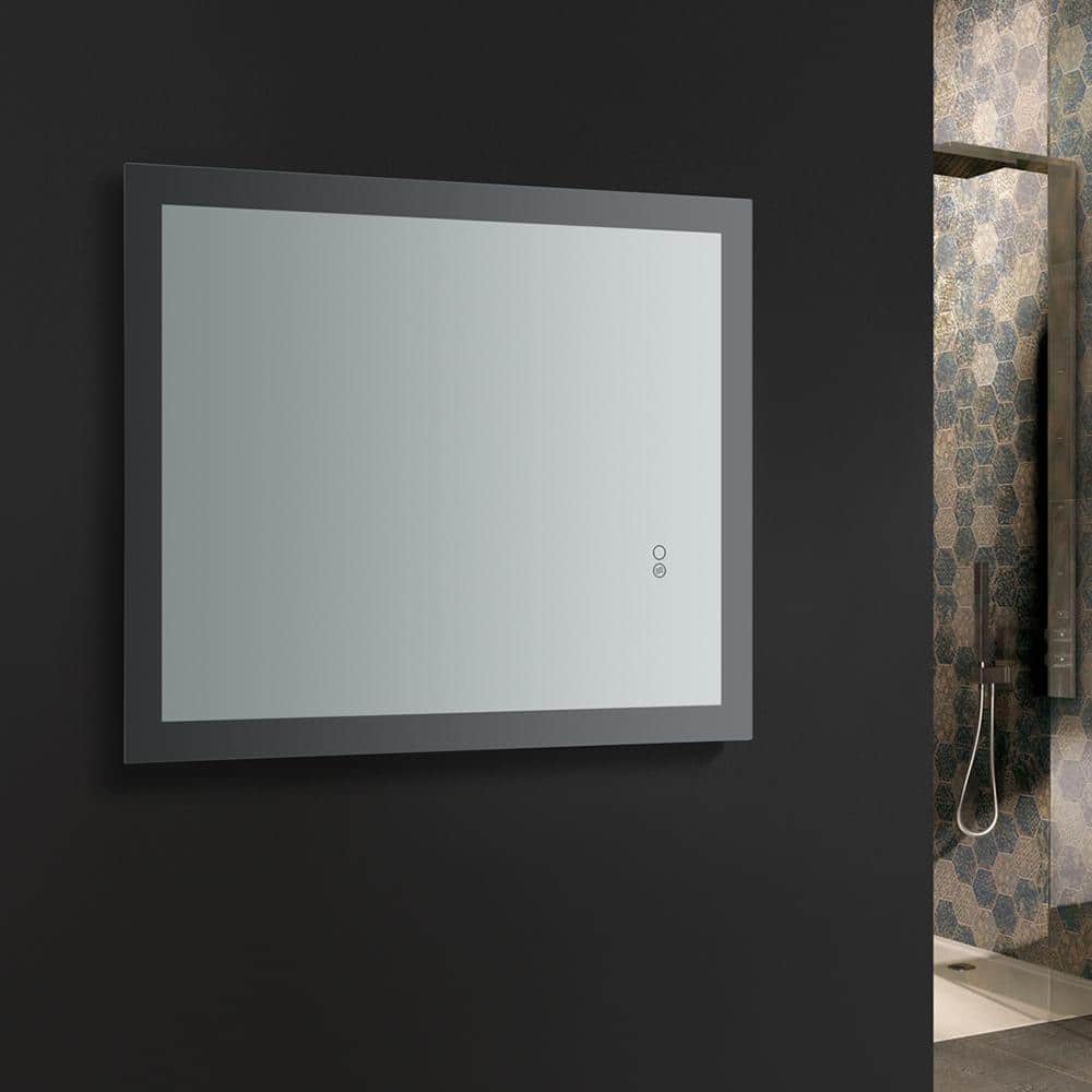 Sleek Halo 24"x30" Frameless LED Bathroom Vanity Mirror with Defogger