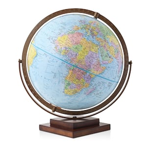 Revolution 17 in. x 12 in. Diameter Blue Ocean Desktop Globe