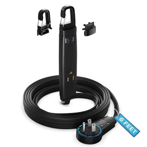 HDX 6 Ft. Light Duty Indoor Extension Cord – 16/2, Brown – 3 Pack