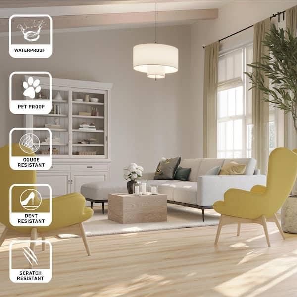 Nature's Craft Aylesbury Blonde 12mm x 7.48 in. W Waterproof Laminate Flooring (21.06 sq. ft. / case)