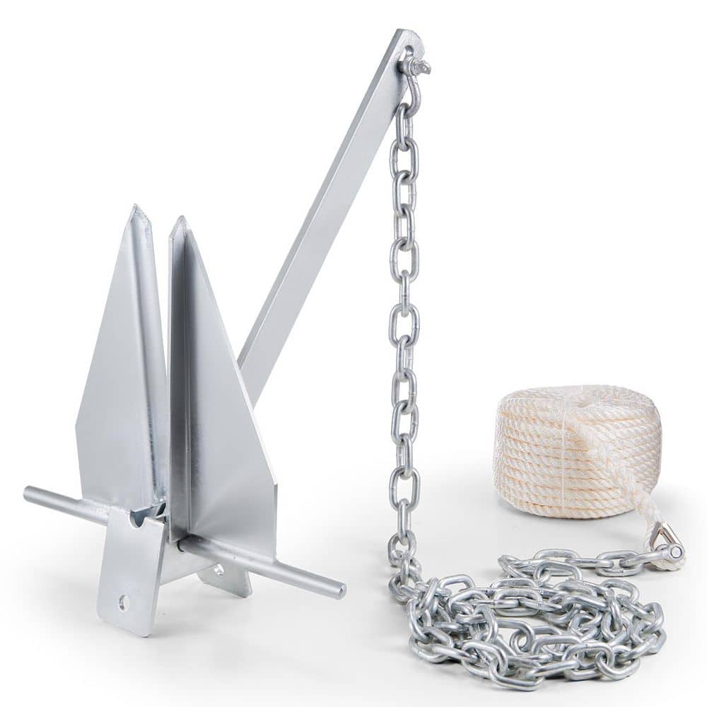 Fluke Style Anchor Kit, 13 lbs. Hot-Dipped Steel Fluke Anchor with 7.9 ft. Chain, 101 ft. Rope and Two 0.4 in. Shackles price history on PriceWatchPro