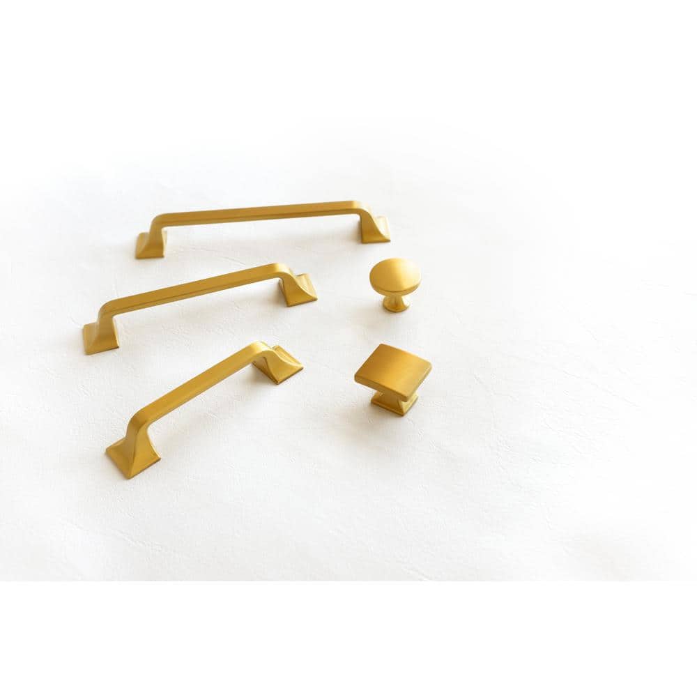 Brushed Golden Brass Modern Farmhouse Cabinet Pulls, 5-1/16"