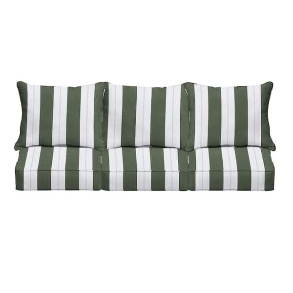 1101Design 22.5 in. x 22.5 in. Sunbrella Deep Seating Indoor/Outdoor Couch Pillow and Cushion Set in Relate Ivy