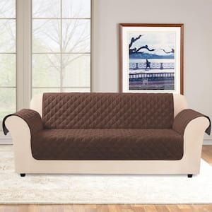 Microfiber Non Slip Chocolate Polyester Water Resistant Sofa Slipcover