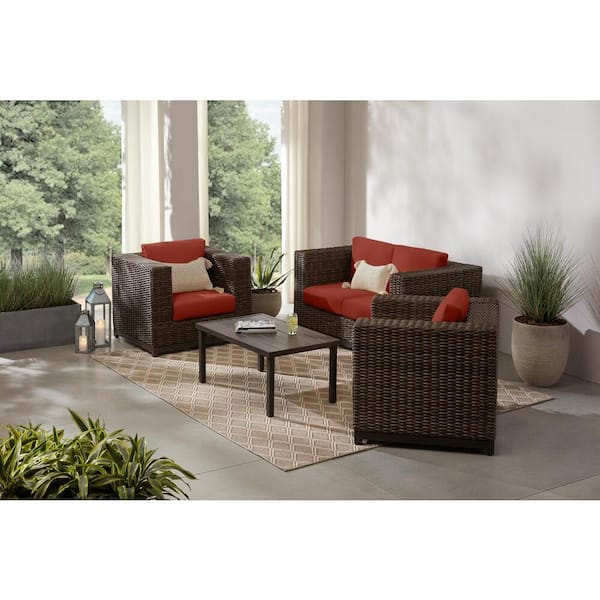 hampton bay 4 piece deep seating set