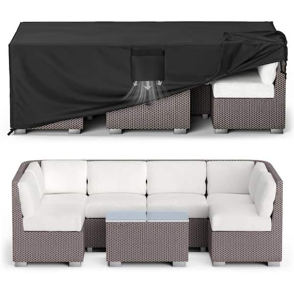 88 in. L x 62 in. W x 28 in. H Waterproof Outdoor Patio Furniture Covers for Sofa Chair Set
