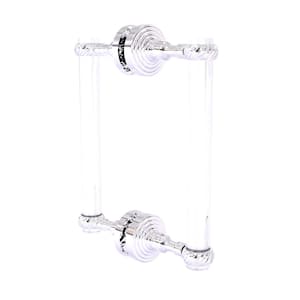 Pacific Grove 8 in. Back to Back Shower Door Pull with Twisted Accents in Polished Chrome