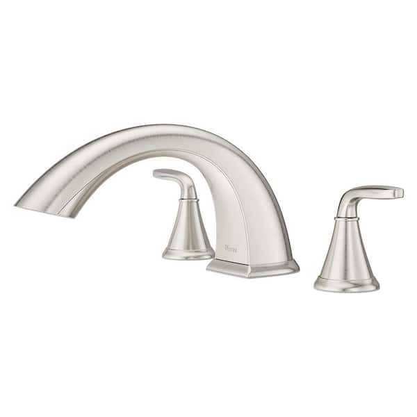 Winfield 2-Handle Tub Trim Kit in Brushed Nickel (Valve Not Included)