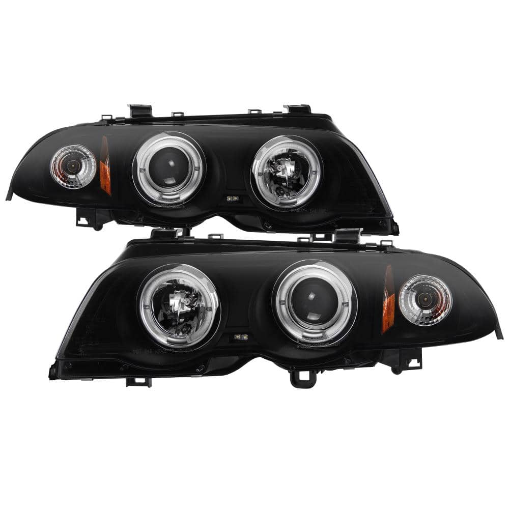 BMW E46 3-Series 99-01 4DR Projector Headlights 1PC - LED Halo