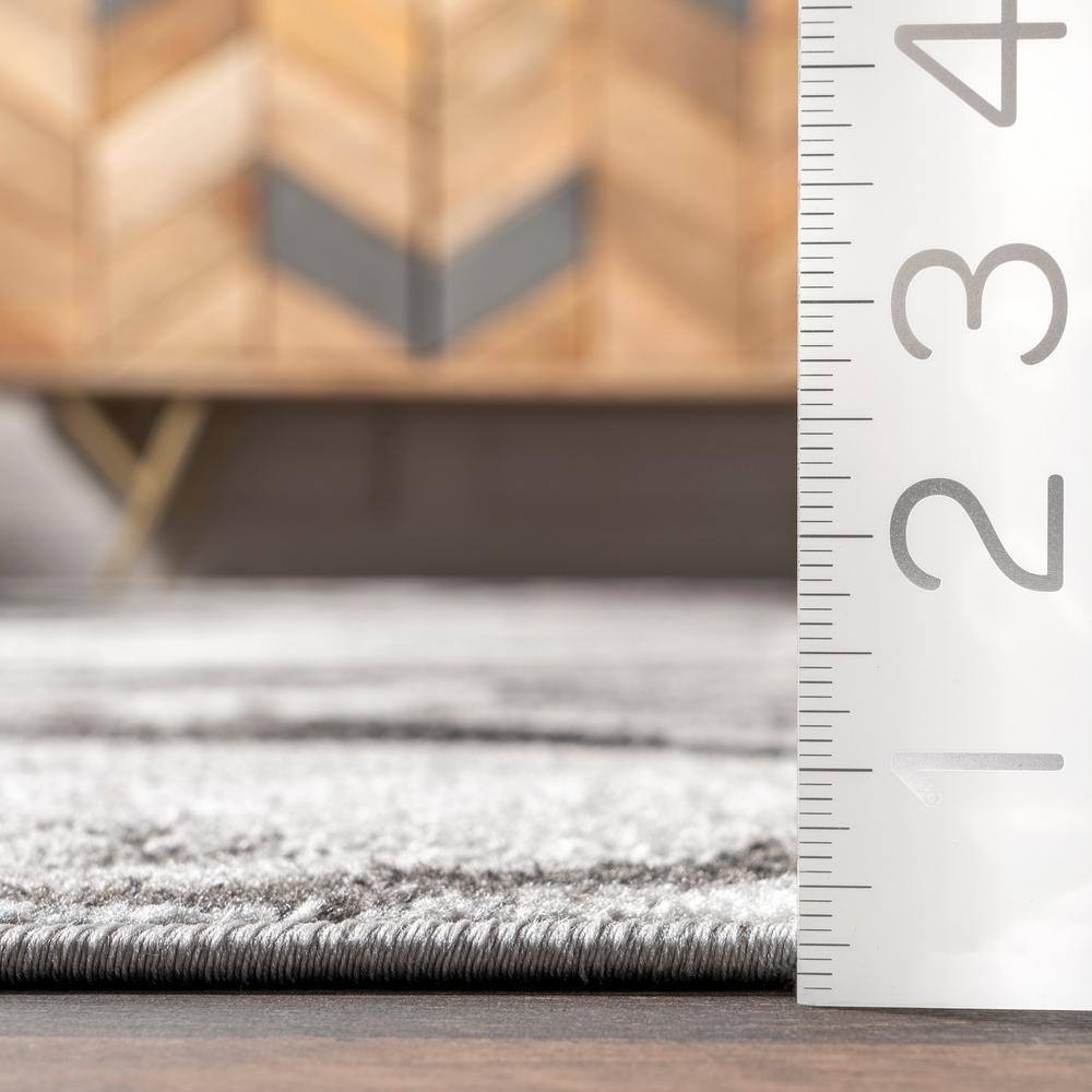 Remona Gray Abstract 6' x 9' Synthetic Area Rug