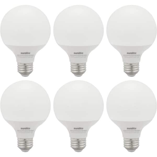 Sunlite 60-Watt Equivalent G25 Dimmable and Energy Star E26 Base LED Light Bulb, Cool White 4000K (6-Pack)