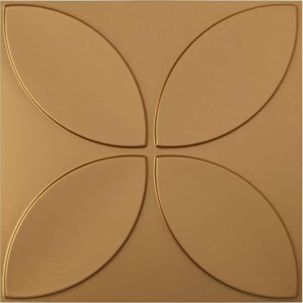 Ekena Millwork 19-5/8-in W x 19-5/8-in H Primrose EnduraWall Decorative 3D Wall Panel Gold