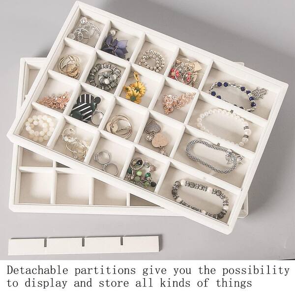thumbnail image 2 of Gems On Display Stackable Jewelry Trays - 1.5 Inch Tall, Black Plastic (14.75 X 8.25 Inches) 2 of 4