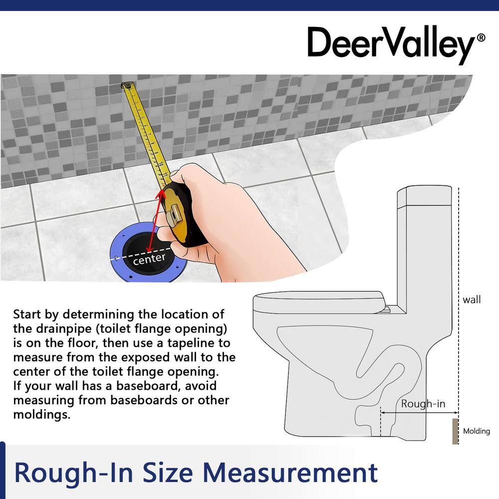 White Ceramic Elongated Dual Flush One-Piece Toilet