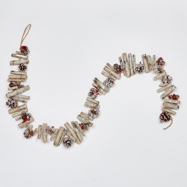 Unbranded 5 ft. Artificial Birch Log Garland