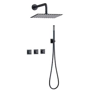 Single Handle 2-Spray Patterns Shower Faucet 1.5 GPM with Easy to Install in Matte Black