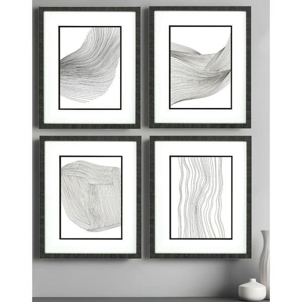 4 Piece Framed Graphic Print Abstract 24.00 in. x 20.00 in.