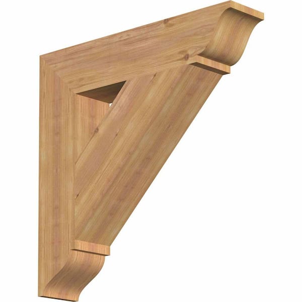 Ekena Millwork 5.5 in. x 28 in. x 28 in. Western Red Cedar Traditional Smooth Bracket