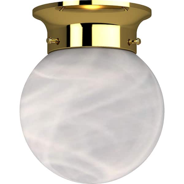 Volume Lighting Marti 1-Light Polished Brass Flushmount