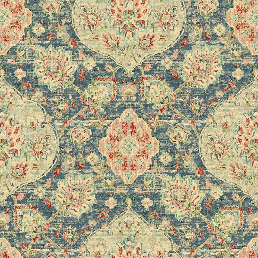 Caspian Celestial Blue Damask Peel and Stick Wallpaper