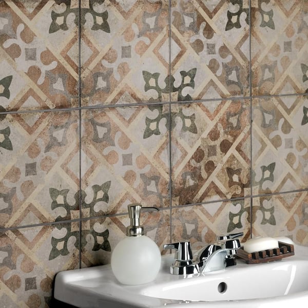 D'Anticatto Decor Laterza 8-3/4 in. x 8-3/4 in. Porcelain Floor and Wall Tile (11.0 sq. ft./Case)