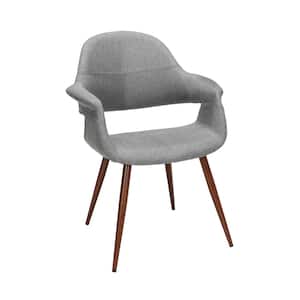 161 Collection Mid Century Modern 2 Pack Fabric Accent Chair with Arms, Dining Chairs, in Gray