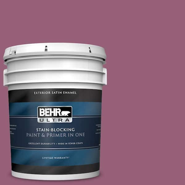 BEHR ULTRA 5 gal. #UL100-17 Forest Berry Satin Enamel Exterior Paint and Primer in One