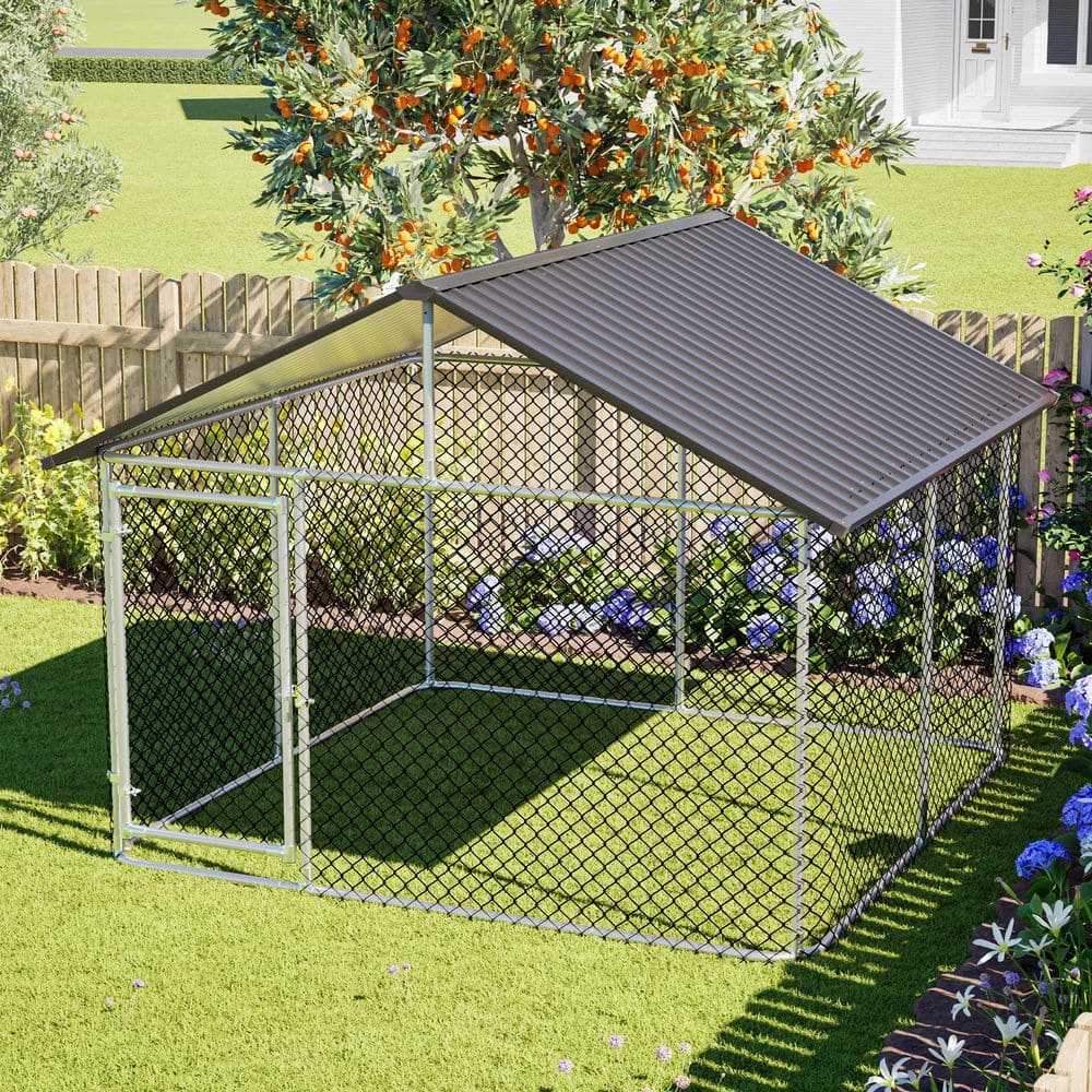 Thanaddo 90 in. W x 91 in. D Outdoor Large Dog Kennel Pet Playpen