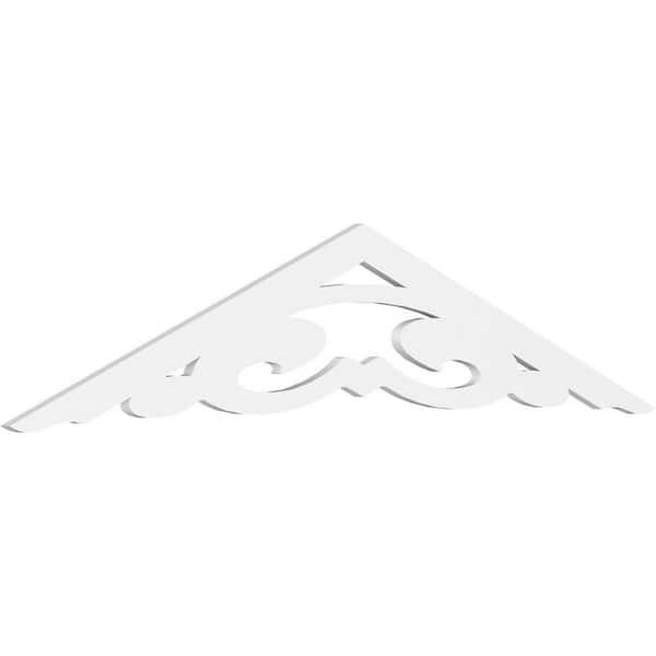 Ekena Millwork 1 in. x 72 in. x 15 in. (5/12) Pitch Preston Gable Pediment Architectural Grade PVC Moulding