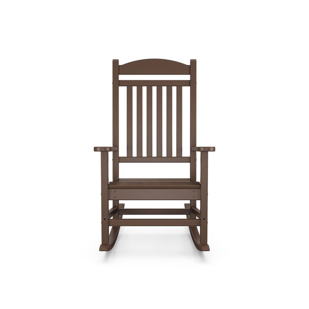 Teak Polywood Presidential Outdoor Rocking Chair with Arms
