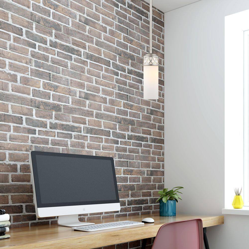 Elegant Brushed Nickel Mini Pendant with Satin White Glass Shade