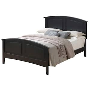 Hammond Black King Panel Bed with Curved Top Rail