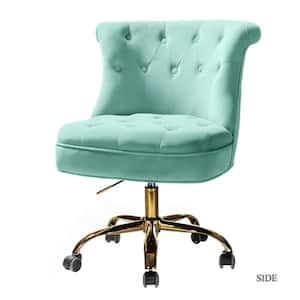 Figeac 100% polyester Sage Tufted Task Chair with Golden Base