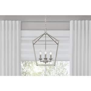 Weyburn 6-Light Brushed Nickel Farmhouse Chandelier Light Fixture with Caged Metal Shade