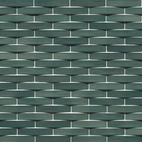 Linden Hidden Cape 2 in. x 10 in. Glossy Ceramic 3D Subway Wall Tile (5.4 sq. ft. /Case)