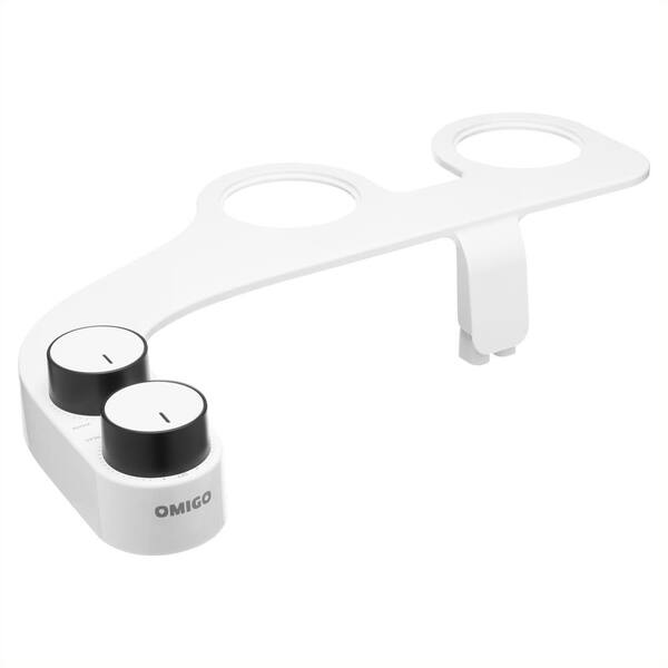Brondell Omigo Element+ Non-Electric Attachable Bidet System Bidet Attachment with Warm Water Temperature Matte Black