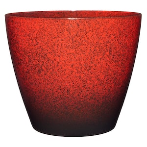 Vogue 8 in. Lava Red Resin Planter