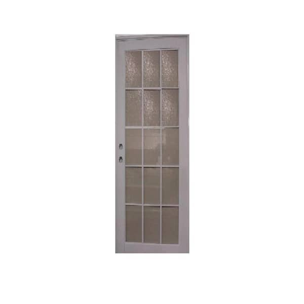 Air Master Windows and Doors 60 in. x 80 in. Tropical White Steel French Prehung Front Door with Bronze Glass