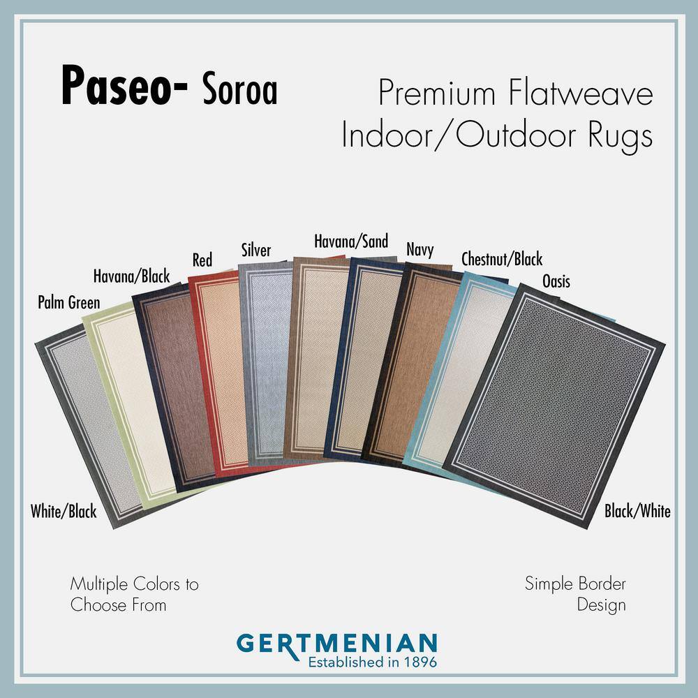 Palm/Sand 6' x 9' Synthetic Flat Woven Reversible Rug