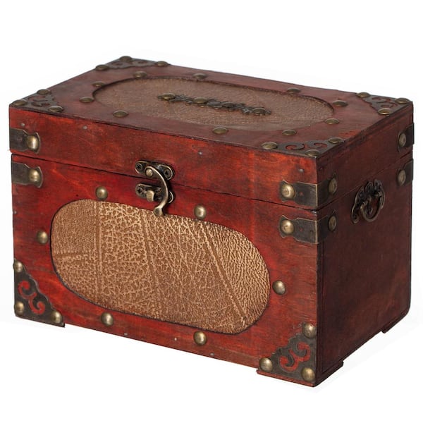 Vintiquewise Decorative Wooden Index Brown Recipe Holder Card Box, Ideal for Bridal Showers and other Special Occasions