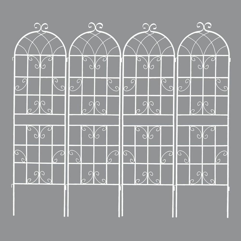 71 in. Metal Garden Trellis, Outdoor Flower Support, Rustproof Trellis for 
