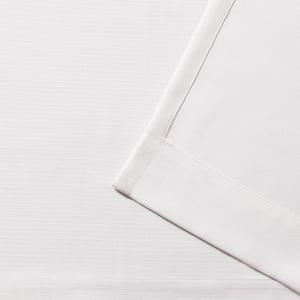 Delano Winter White Solid Light Filtering Grommet Top Indoor/Outdoor Curtain, 54 in. W x 84 in. L (Set of 2)