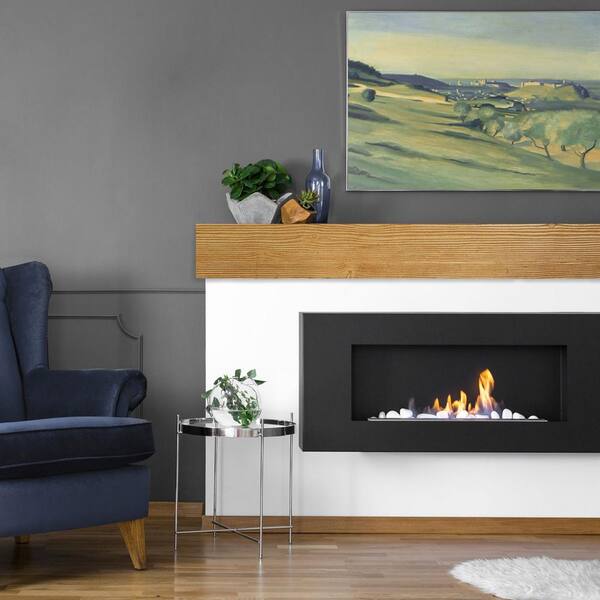 Ekena Millwork 4 in. x 6 in. x 7 ft. Sandblasted Faux Wood Beam Fireplace  Mantel Pecan MANUSD04X06X84PE - The Home Depot