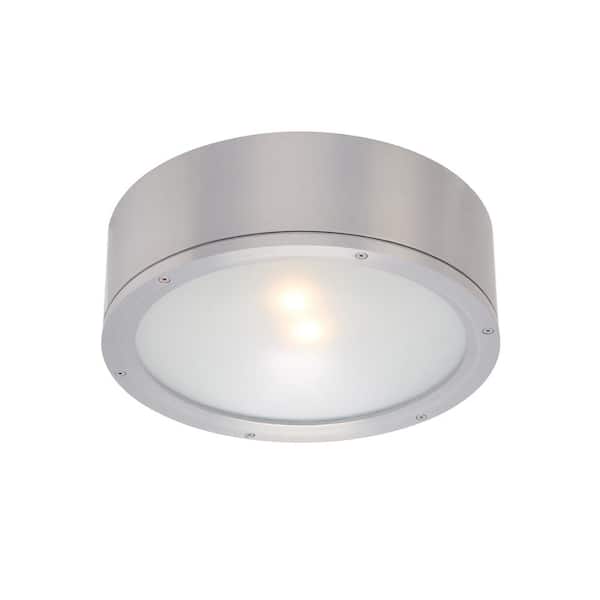 WAC Lighting Tube 12 in. 1-Light Brushed Aluminum ENERGY STAR LED Indoor or Outdoor Flush Mount