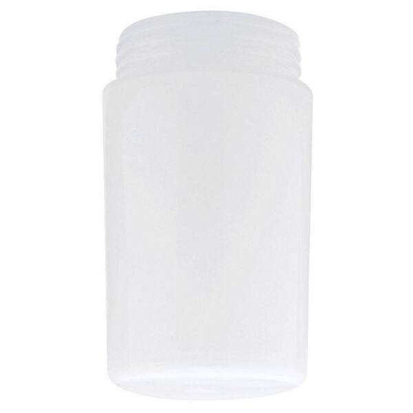 Westinghouse 6-1/4 in. White Glass Threaded Neck Shade with 3-1/4 in. Thread and 3-1/2 in. Width