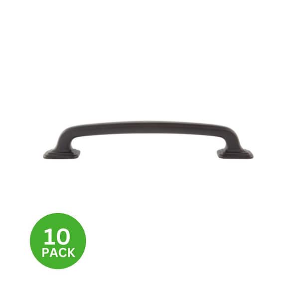 10-Pack Grayson 5 in. (127 mm) Center-to-Center Traditional Matte Black Bar Drawer Pull