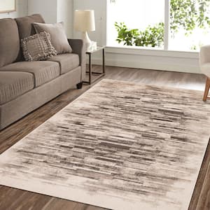 Culver Chocolate 4 ft. x 6 ft. Washed Brick Indoor Area Rug