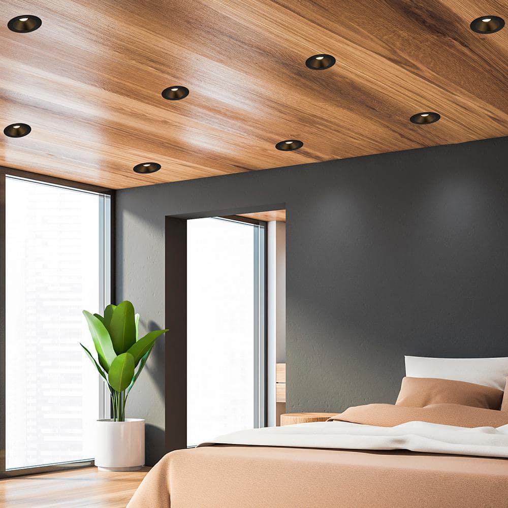 Ultra-Thin Black Aluminum LED Round Recessed Downlight