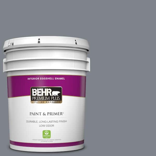 BEHR PREMIUM PLUS 5 gal. #760F-5 Milestone Eggshell Enamel Low Odor Interior Paint & Primer